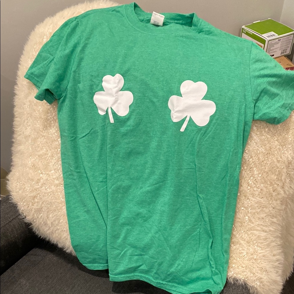 Green Shirt with Shamrock Design Women’s